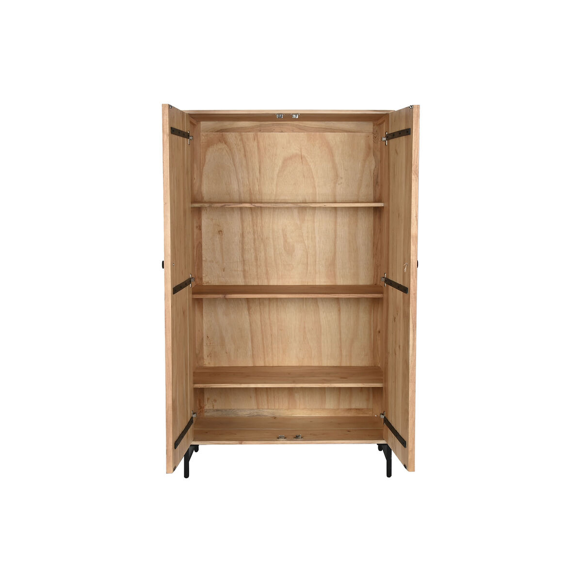 Anrichte Home ESPRIT Braun Metall Akazienholz 90 x 40 x 161 cm